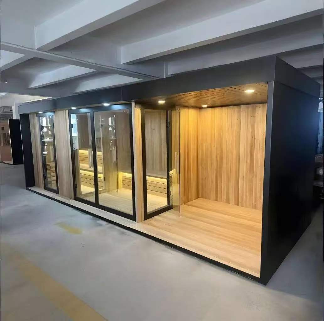 Red Cedar Triple Combination Sauna Room with Warm Touch