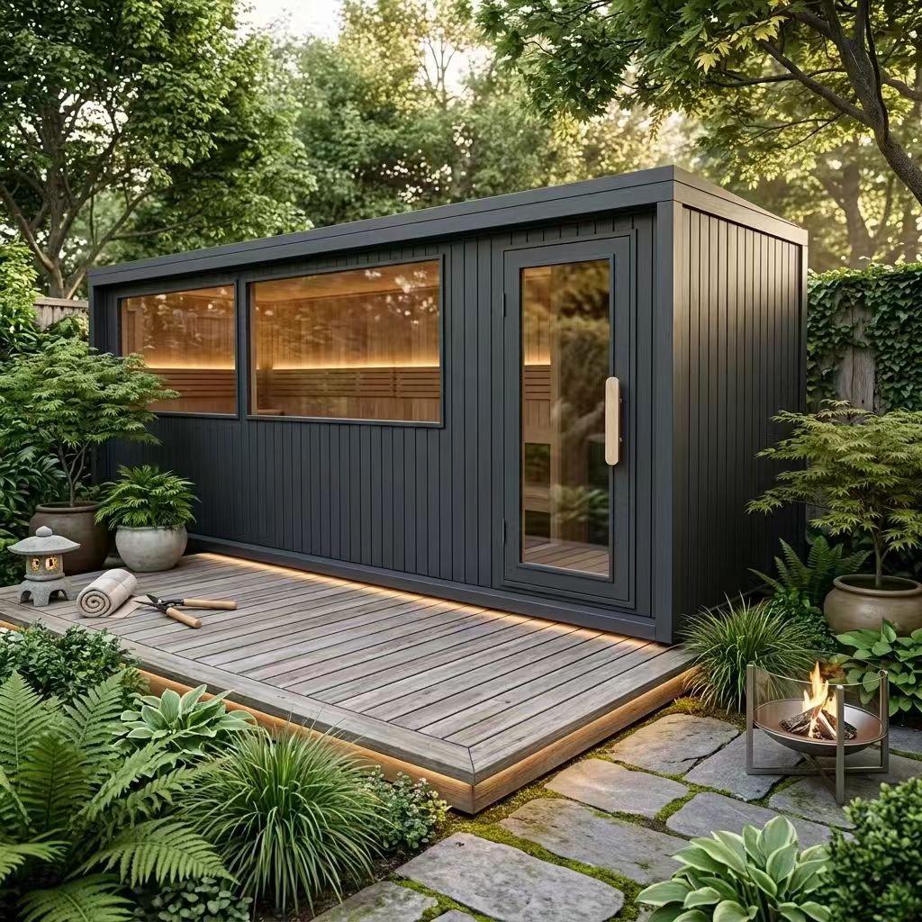 Red Cedar Shower Sauna Room with Natural Aroma